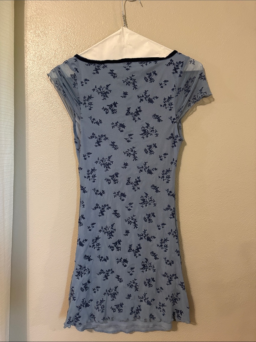 Motel-Rocks blue floral print fitted mini dress - Picture 5 of 5